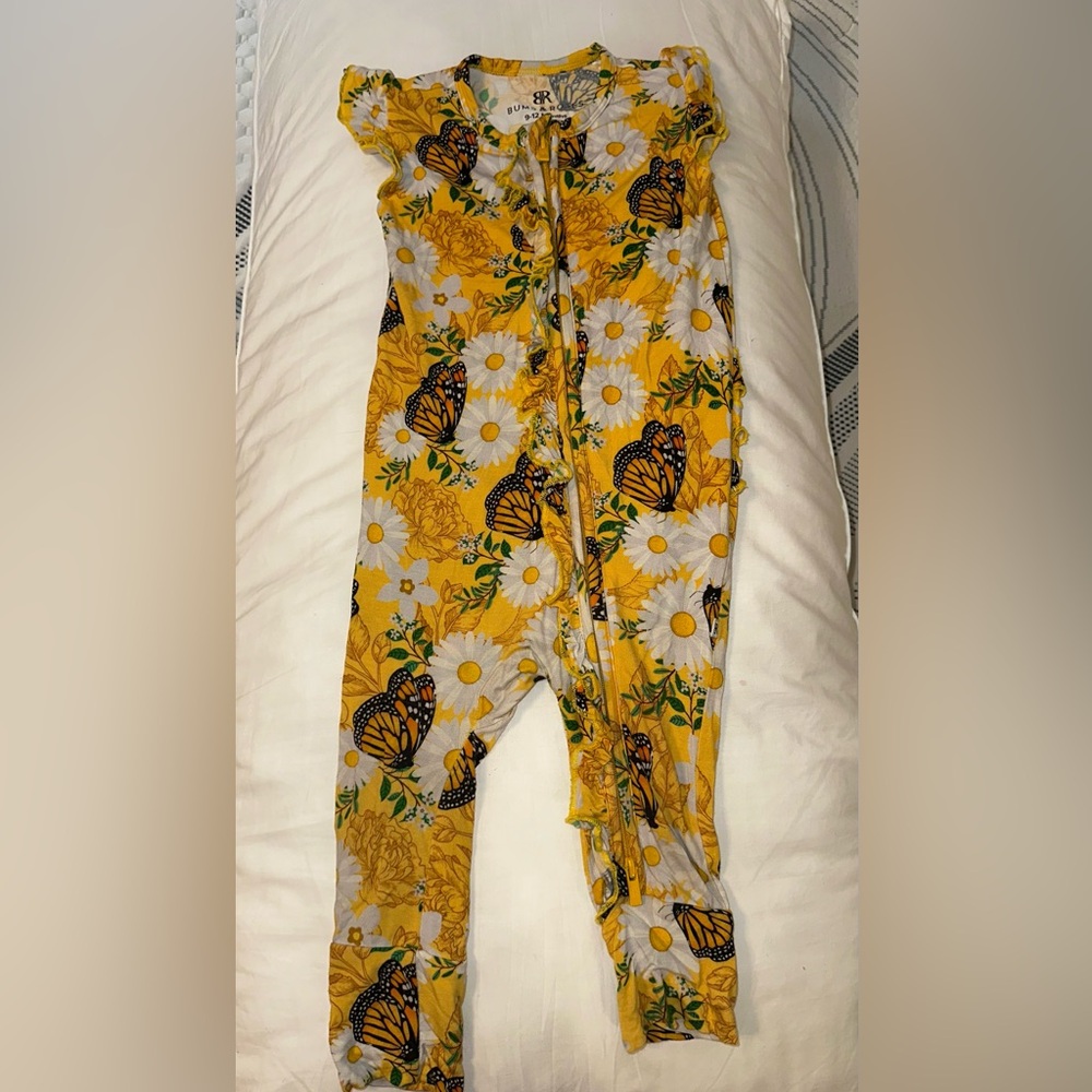 Bums & Roses Floral Butterfly Romper
